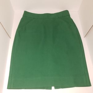 JCrew Green Pencil Skirt Size 0